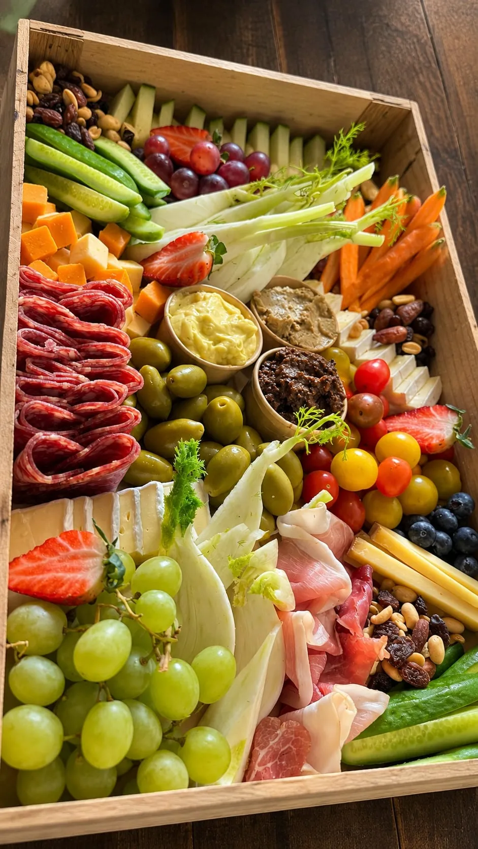 Box Apéro Grazing Platter Authentique présentée en cagette